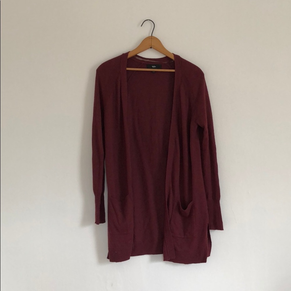 Maroon Boyfriend Cardigan